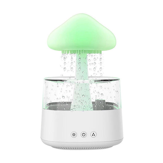 New Updated Model 2023 Rain Drop Humidifier Essential Oil Diffuser Water Drip Night Light Gifts for Him Her Cloud Humidifier Mushroom RainCloud ShopOnlyDeal