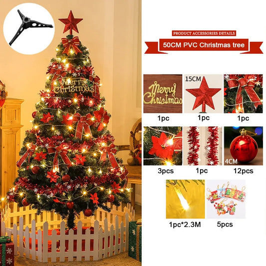 Large Christmas Tree Christmas Decoration 2024 2.4m 2.1m 1.8m 1.5m  Encryption Green PVC New Year Home Party Scene Decoration ShopOnlyDeal