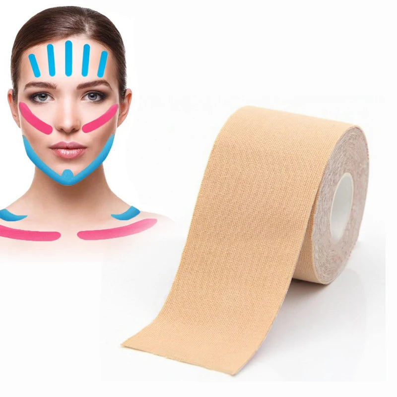 Face Lift Revitalize Your Skin with 2.5CM*5M Kinesiology Tape for Face - Enhance Your Natural Beauty ShopOnlyDeal