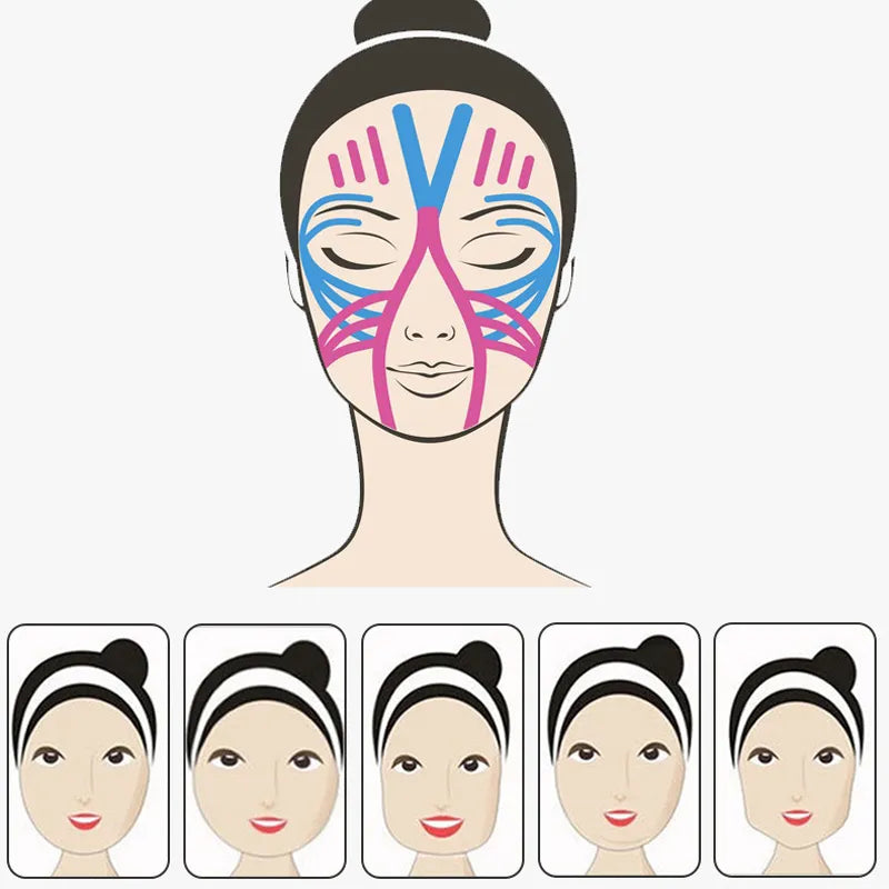 Face Lift Revitalize Your Skin with 2.5CM*5M Kinesiology Tape for Face - Enhance Your Natural Beauty ShopOnlyDeal