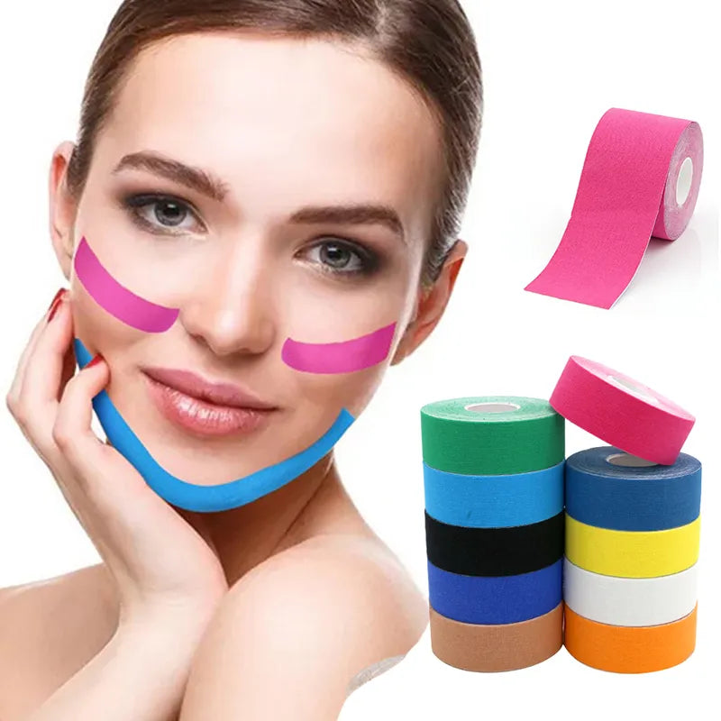 Face Lift Revitalize Your Skin with 2.5CM*5M Kinesiology Tape for Face - Enhance Your Natural Beauty ShopOnlyDeal