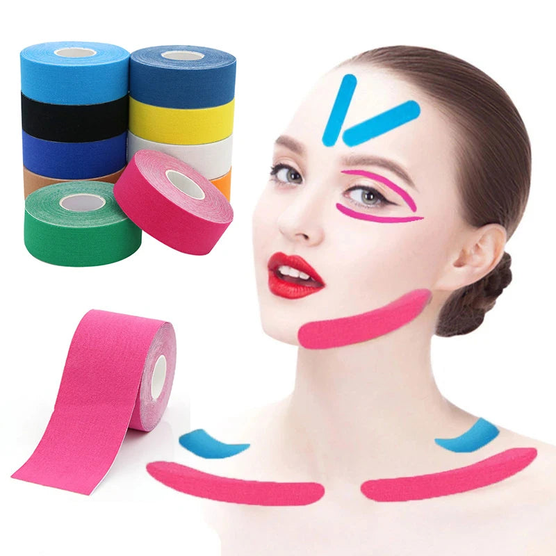 Face Lift Revitalize Your Skin with 2.5CM*5M Kinesiology Tape for Face - Enhance Your Natural Beauty ShopOnlyDeal