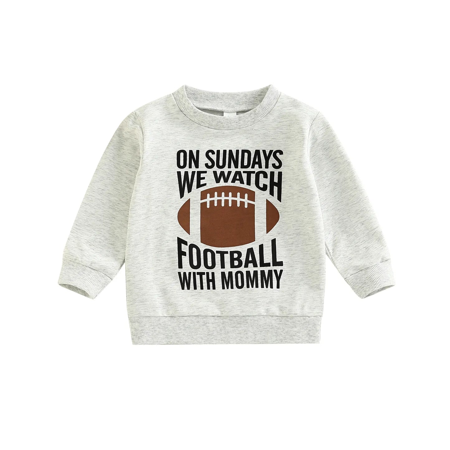 Toddler Kids Girl Boy Sweatshirt 0-6Years Ball Season Daddy Mommy Letters Football Print Pullover Tops ShopOnlyDeal