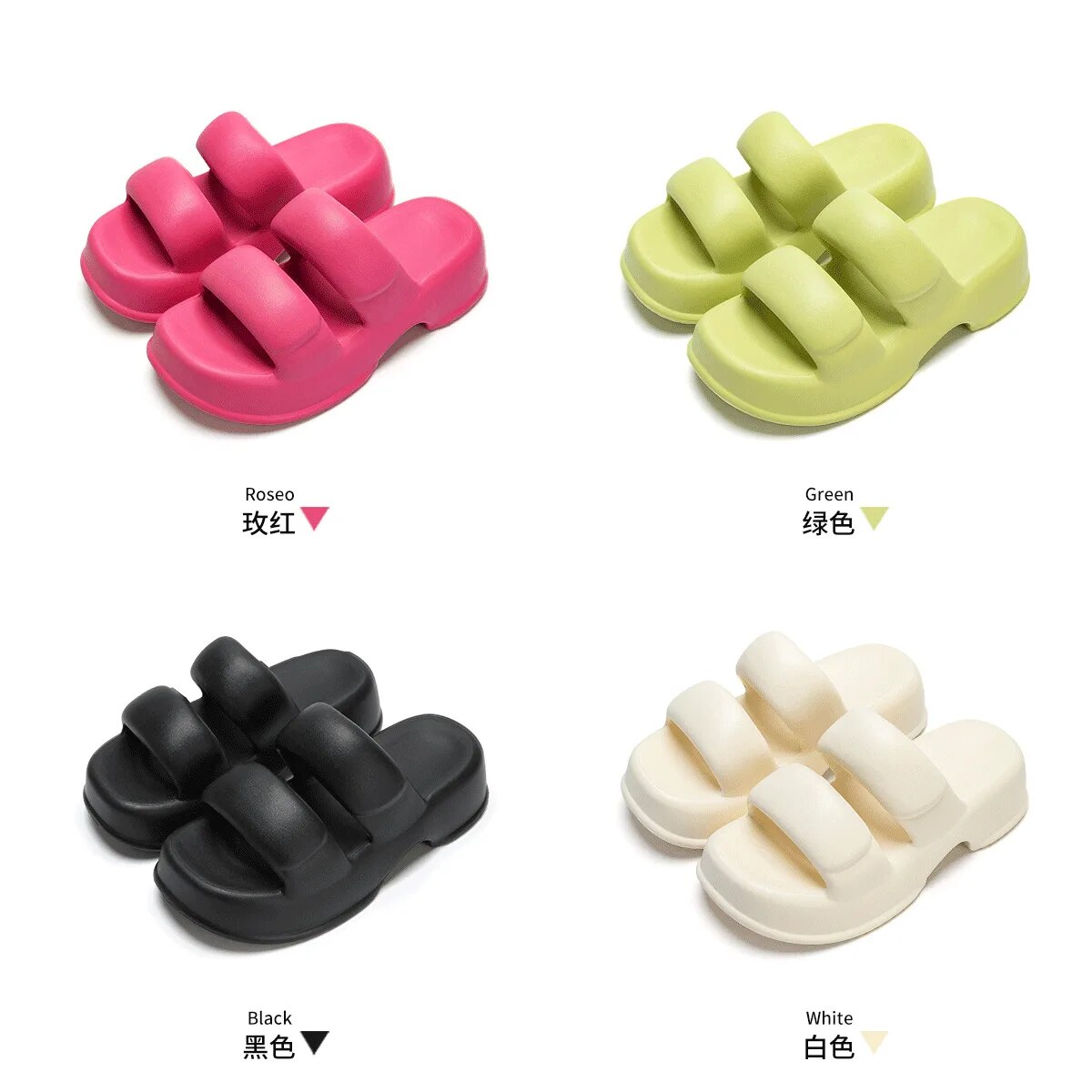 Pink Summer Women's Slide Sandals Slipper 5cm Thick Platform for Outdoor Indoor Non-Slip EVA Soft Home Slippers ShopOnlyDeal