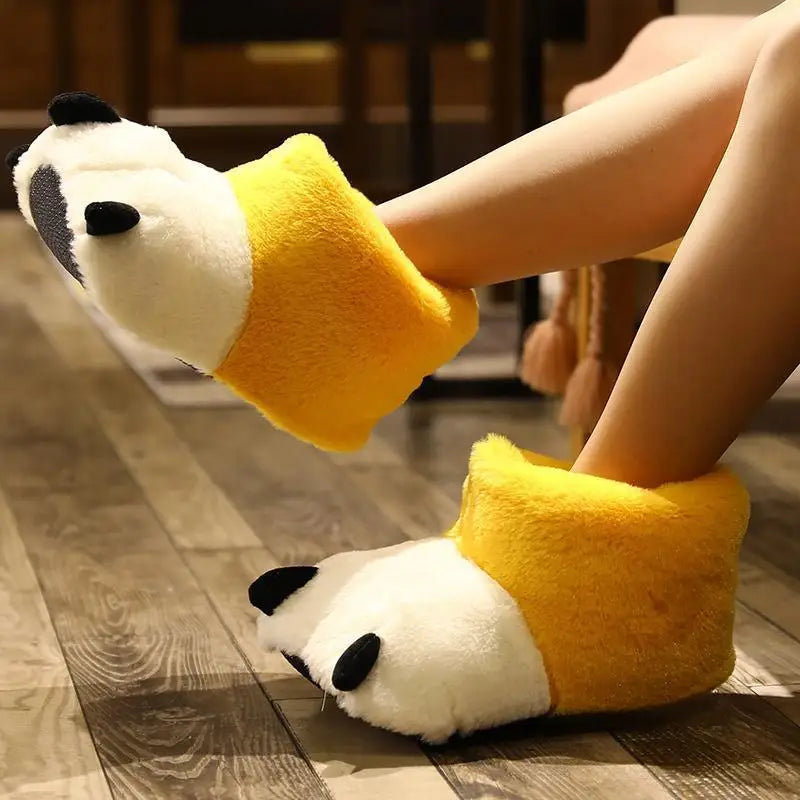 2023 Fun Animals Bear Paw Ankle Boots Slippers Winter Female House Furry Fur Girls Home Floor Fluffy Bear Paw Claw Flip Flops Shop1102263285 Store