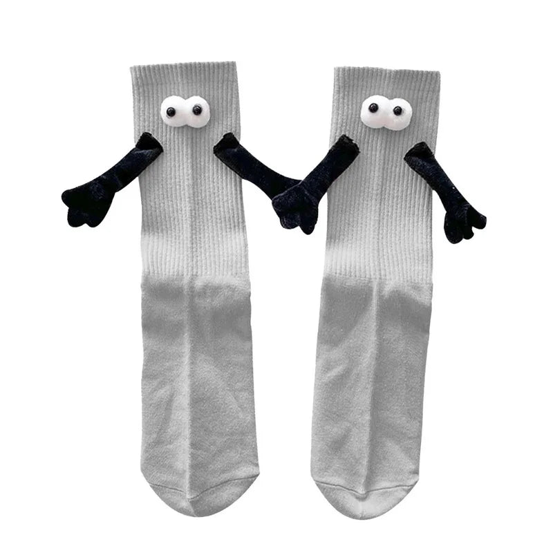 Magnetic Suction Hand In Hand Socks Dopamine Color Girl Holding Hands Sock Harajuku Cute Couple Cotton Sock Christmas Gifts ShopOnlyDeal
