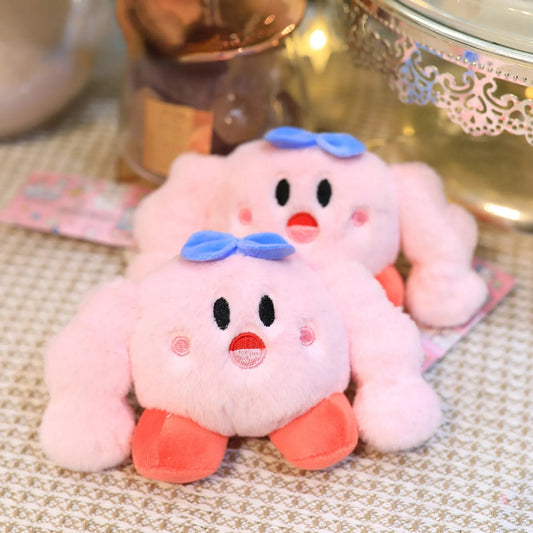 2023 New Kirby Keychain Stuffed Plush Toys Kawaii Muscle Kirby Cotton Cartoon Plush Dolls Soft Peluche Kids Toys Birthday Gifts ShopOnlyDeal