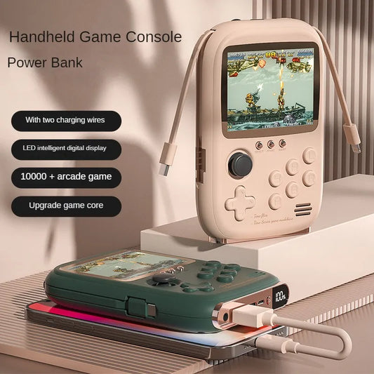 Mini Game Power Bank Portable Retro handheld Game Console 6000Mah capacity 3.2 Inch Soft Light Color Screen 10000+ Game ShopOnlyDeal