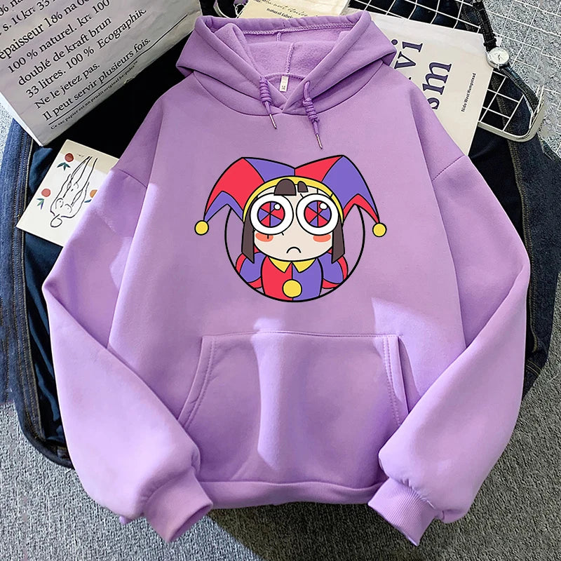 THE AMAZING DIGITAL CIRCUS Hoodie Streetwear Woman Graphic Sweatshirt Casual Long Sleeve Winter Pullovers Clothes ShopOnlyDeal