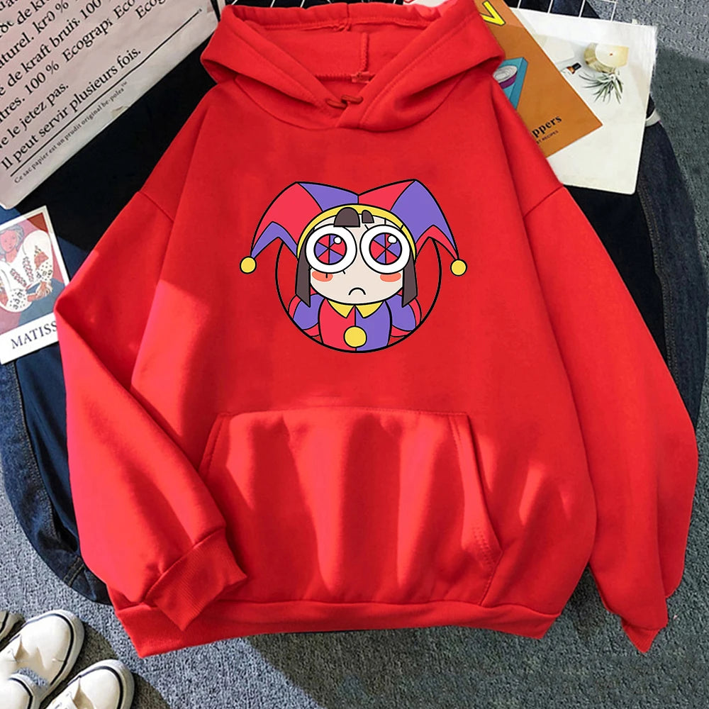 THE AMAZING DIGITAL CIRCUS Hoodie Streetwear Woman Graphic Sweatshirt Casual Long Sleeve Winter Pullovers Clothes ShopOnlyDeal