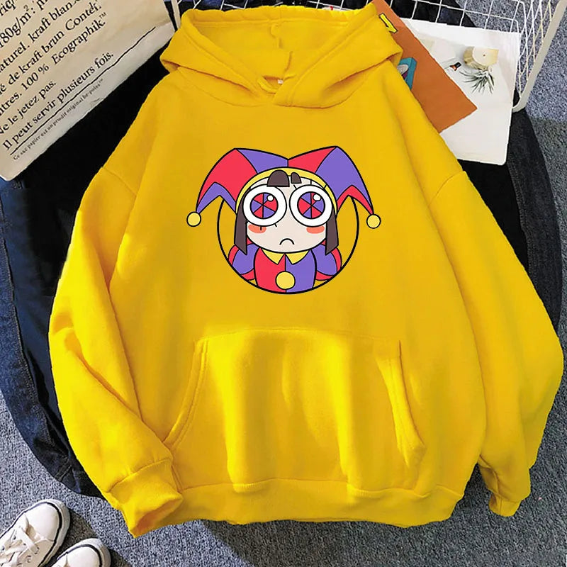 THE AMAZING DIGITAL CIRCUS Hoodie Streetwear Woman Graphic Sweatshirt Casual Long Sleeve Winter Pullovers Clothes ShopOnlyDeal