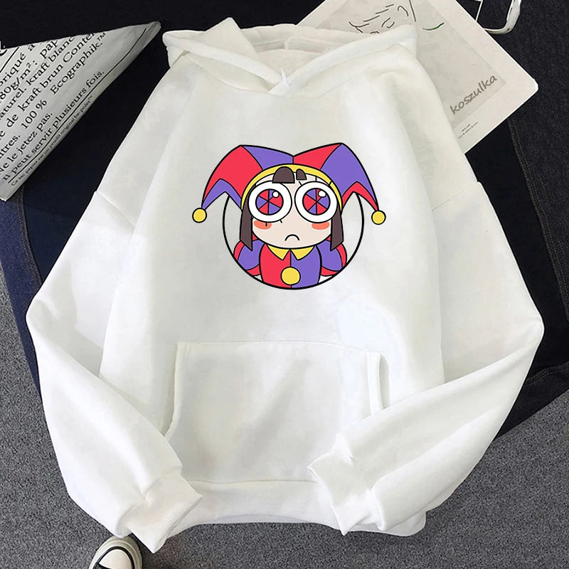 THE AMAZING DIGITAL CIRCUS Hoodie Streetwear Woman Graphic Sweatshirt Casual Long Sleeve Winter Pullovers Clothes ShopOnlyDeal