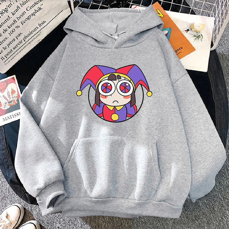 THE AMAZING DIGITAL CIRCUS Hoodie Streetwear Woman Graphic Sweatshirt Casual Long Sleeve Winter Pullovers Clothes ShopOnlyDeal