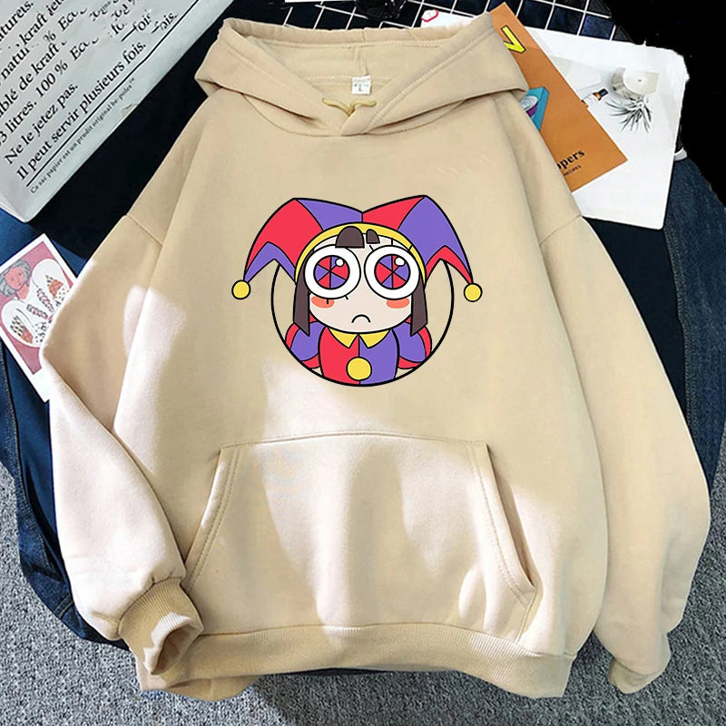 THE AMAZING DIGITAL CIRCUS Hoodie Streetwear Woman Graphic Sweatshirt Casual Long Sleeve Winter Pullovers Clothes ShopOnlyDeal