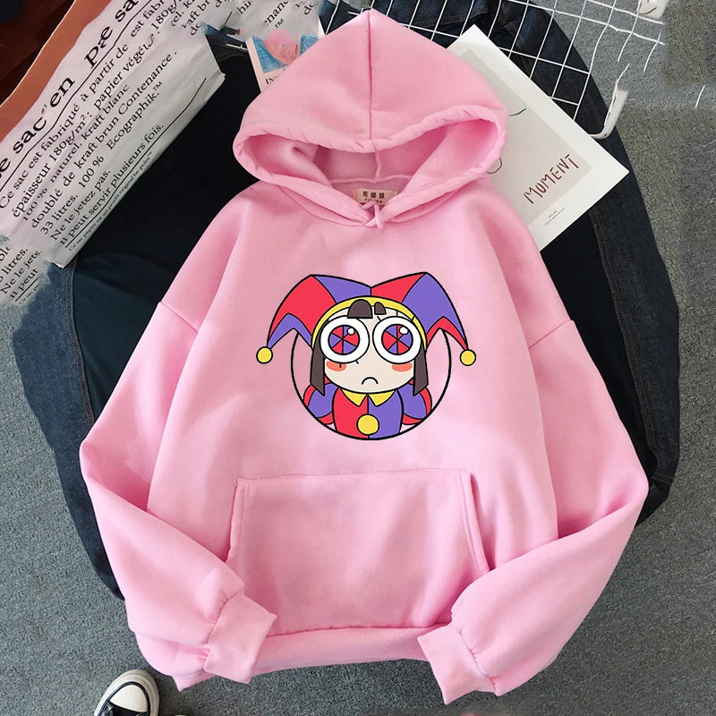 THE AMAZING DIGITAL CIRCUS Hoodie Streetwear Woman Graphic Sweatshirt Casual Long Sleeve Winter Pullovers Clothes ShopOnlyDeal