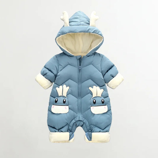 New born Baby Girl clothes Winter Snowsuit Plus Velvet Thick Baby Boys Jumpsuit 0-3 Years Romper boy Overalls Toddler Coat ShopOnlyDeal