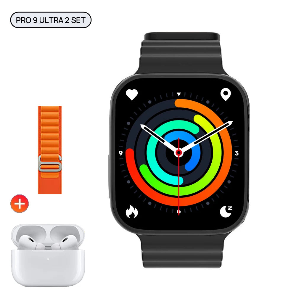 GeniTech™ P9 Smart Watch 49mm Series 8 2.3 " Screen High Refresh Rtae AMOLED Screen NFC Compass For Apple Watch IWO Ultra 8+Headset ShopOnlyDeal