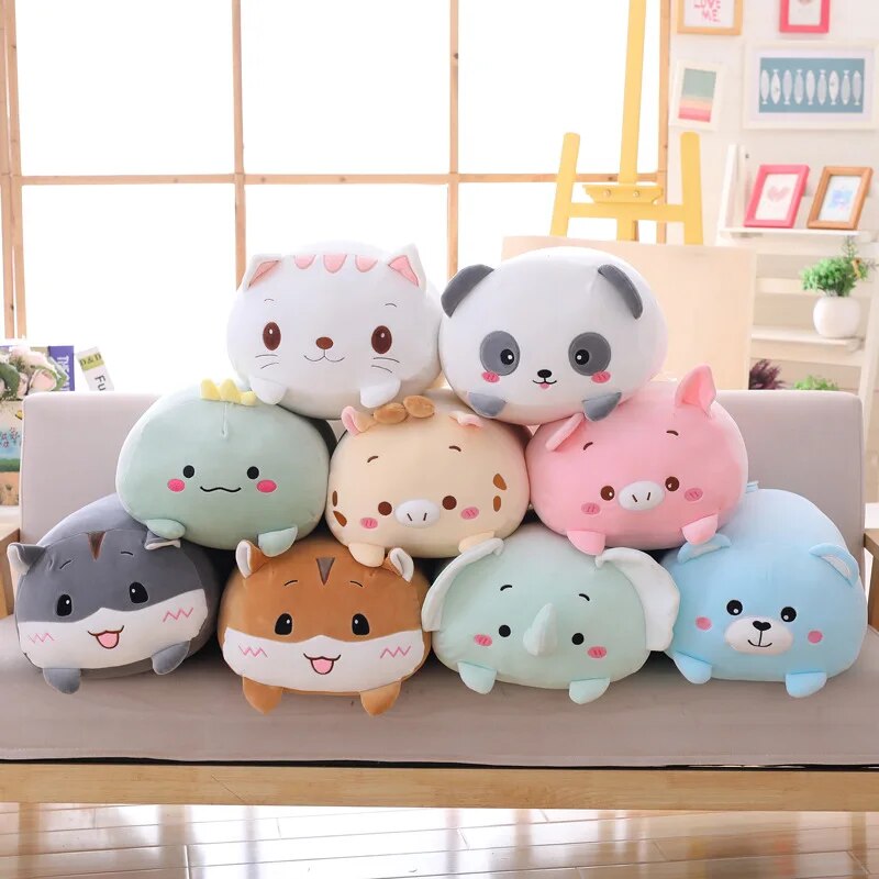 Kawaii Elephant Dinosaur Pig Cat Bear Panda Hamster Deer 20cm Soft Plush Stuffed Doll Baby Pillow Birthday Gift Toys ShopOnlyDeal