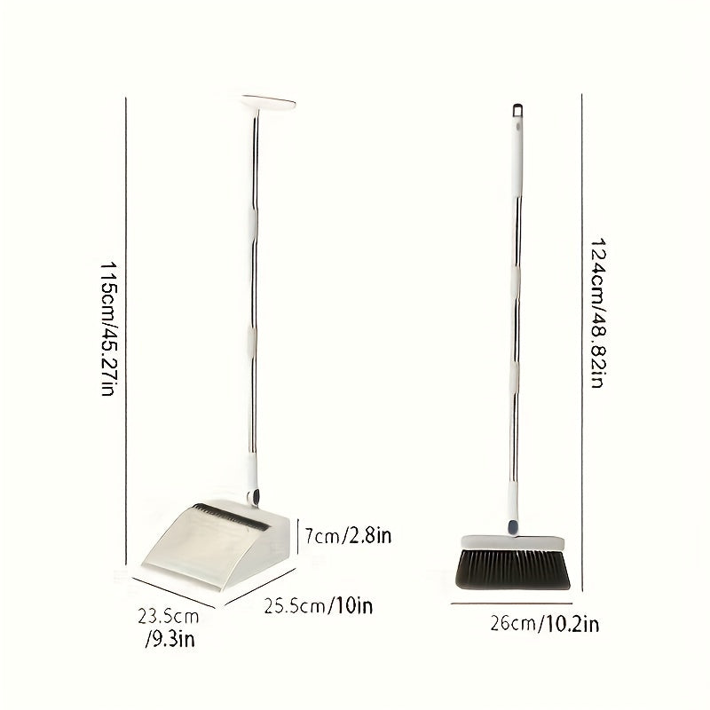 Upright Broom And Dustpan Set For Home And Office - Perfect For Sweeping Wood Floors, Pet Hair, And More - Indoor Housewarming Gift - - Temu ShopOnlyDeal