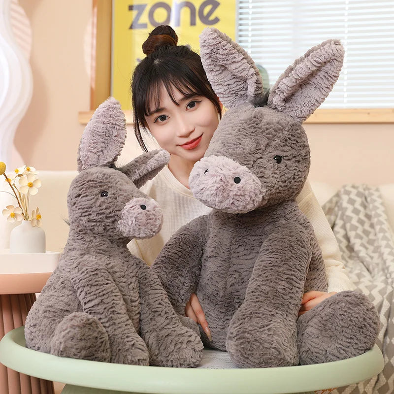 Donkey Plush Toy Cute Christmas Gift 23/40/60CM Cute Burro Peluche Toys Lovely Grey Dolls Stuffed Soft Animal for Baby Infant Birthday Room Decor Gifts ShopOnlyDeal