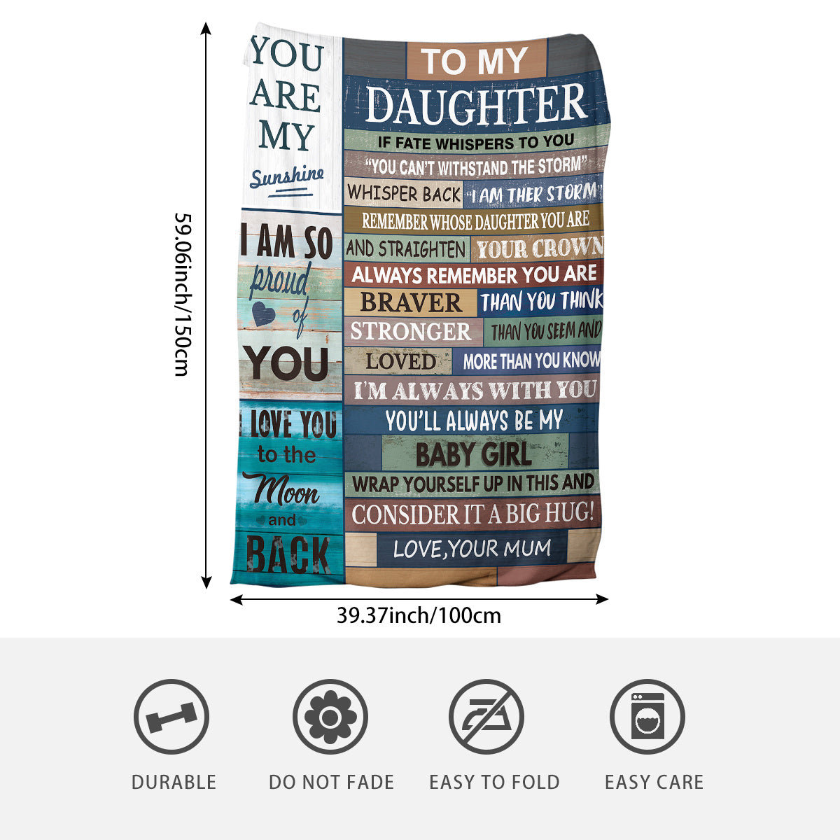 Daughter Gift Flannel Blanket, To My Daughter Blanket, Cozy Warm Soft Blanket For Sofa Office Bed And Travelling - Temu ShopOnlyDeal