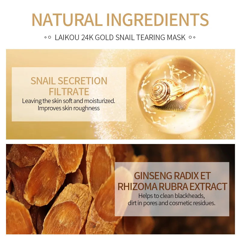 Reveal Radiant Skin with 24K Gold Snail Collagen Peel Off Mask - Anti-Aging Treatment for Blackheads, Acne, and Wrinkles ShopOnlyDeal