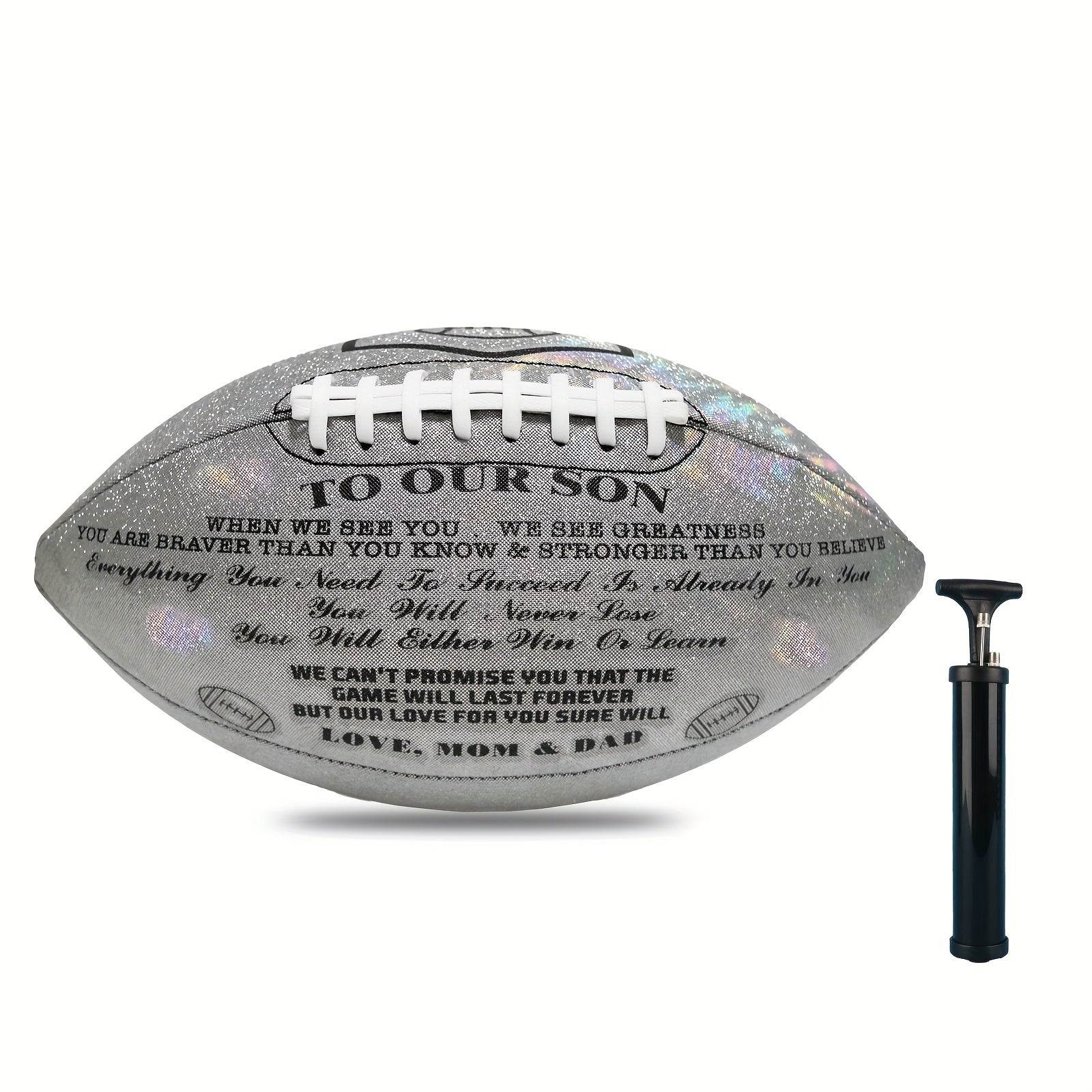 American Football, Glitter Christmas Gifts - To Our Son From Mom And Dad - Size 9 For Outdoor Training And Recreational Play - Temu ShopOnlyDeal