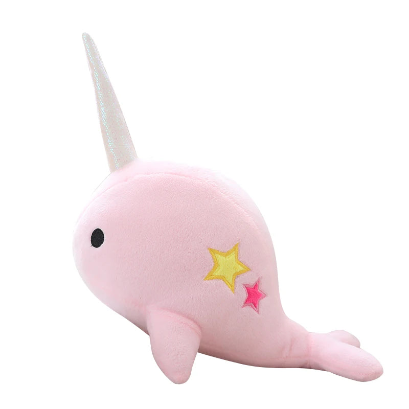 Unicorn Shark Plush Toy Cute 25-35cm Narwhal Whale Binary Star Doll Plush Toy Soft Animal Ocean Sea Stuffed Animals Toys for Children Christmas Gift Kid Gift ShopOnlyDeal