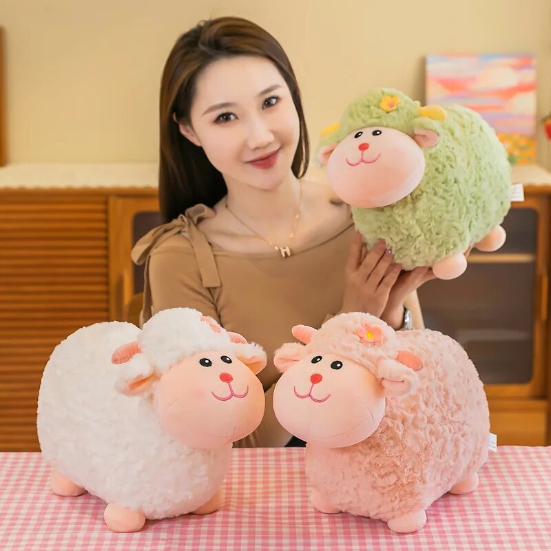 Cute Sheep Plush Toys 25cm Baby Kawaii Animal Doll Sleeping Mate Valentine's Day Christmas Birthday Gifts for Children Girl ShopOnlyDeal