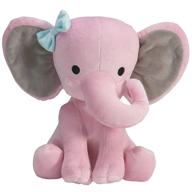Kawaii Plush Cute Toy25cm Gray Pink Elephant Stuffed Plush Toys Kawaii Animals Soft Sleeping Stuffed Pillow Doll Plushie for Baby Room Decorative Gifts ShopOnlyDeal
