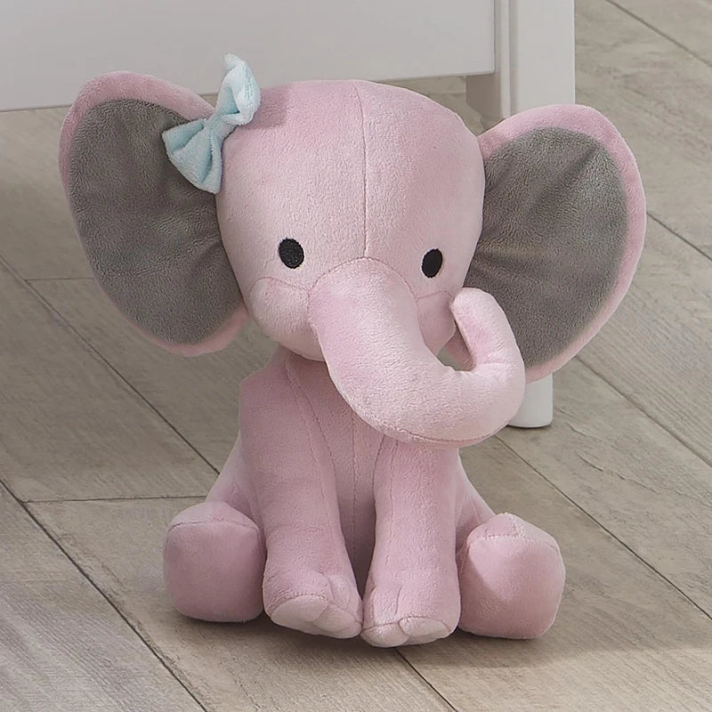 Kawaii Plush Cute Toy25cm Gray Pink Elephant Stuffed Plush Toys Kawaii Animals Soft Sleeping Stuffed Pillow Doll Plushie for Baby Room Decorative Gifts ShopOnlyDeal