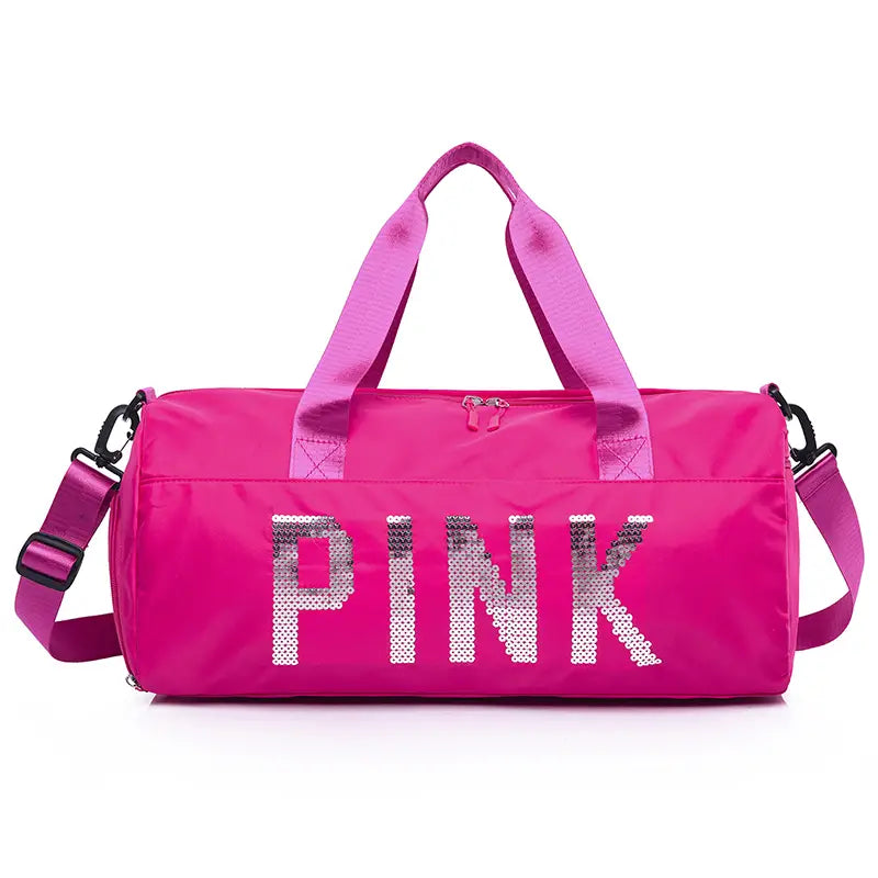 Pink Duffle Bag Large Capacity Travel Storage Bag Portable Duffel Bag Casual Sports Bag With Shoes Compartment | Free Shipping For New Users | Temu ShopOnlyDeal