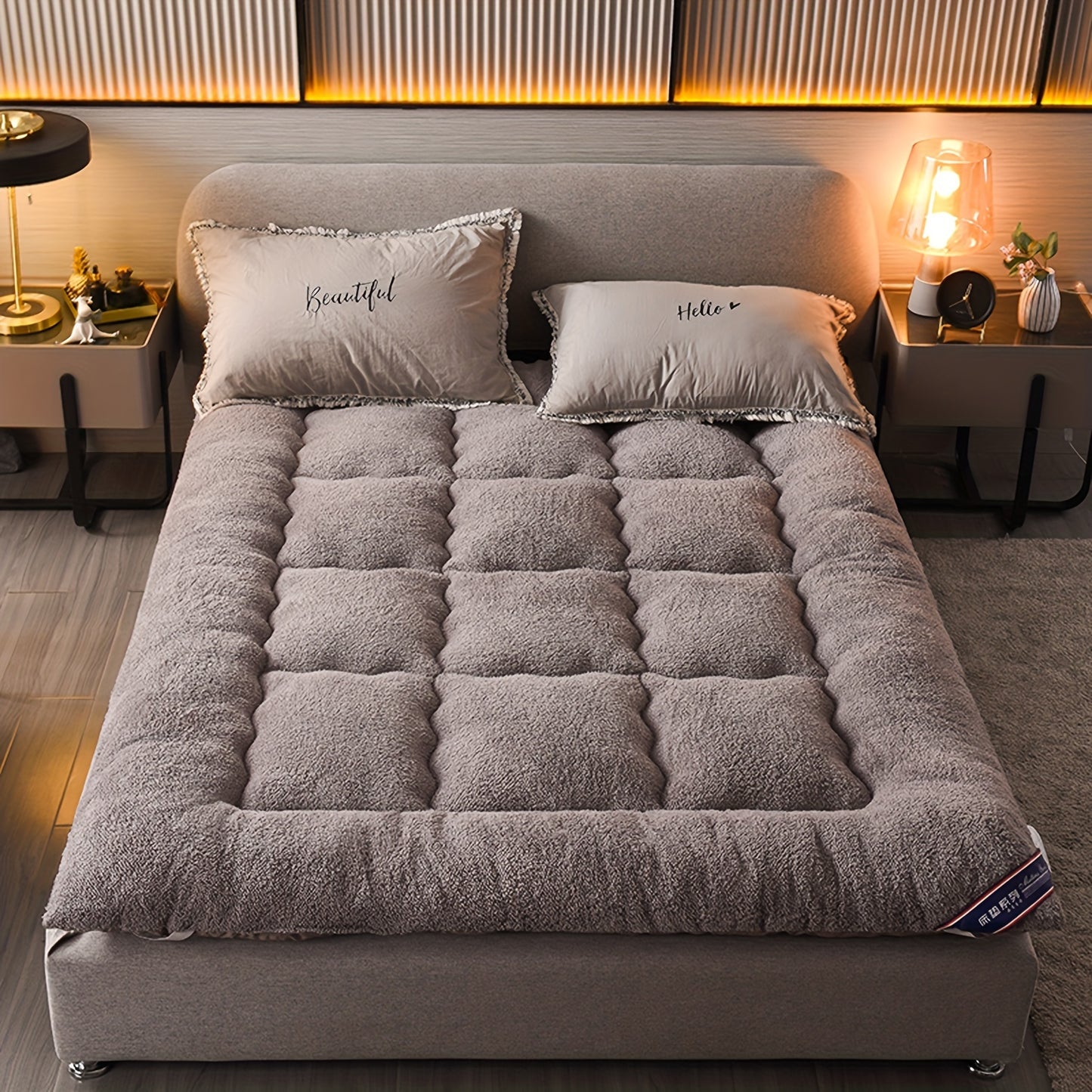 Soft and Skin-Friendly Thickened Lamb Velvet Mattress - Luxuriously Fluffy Comfort ShopOnlyDeal