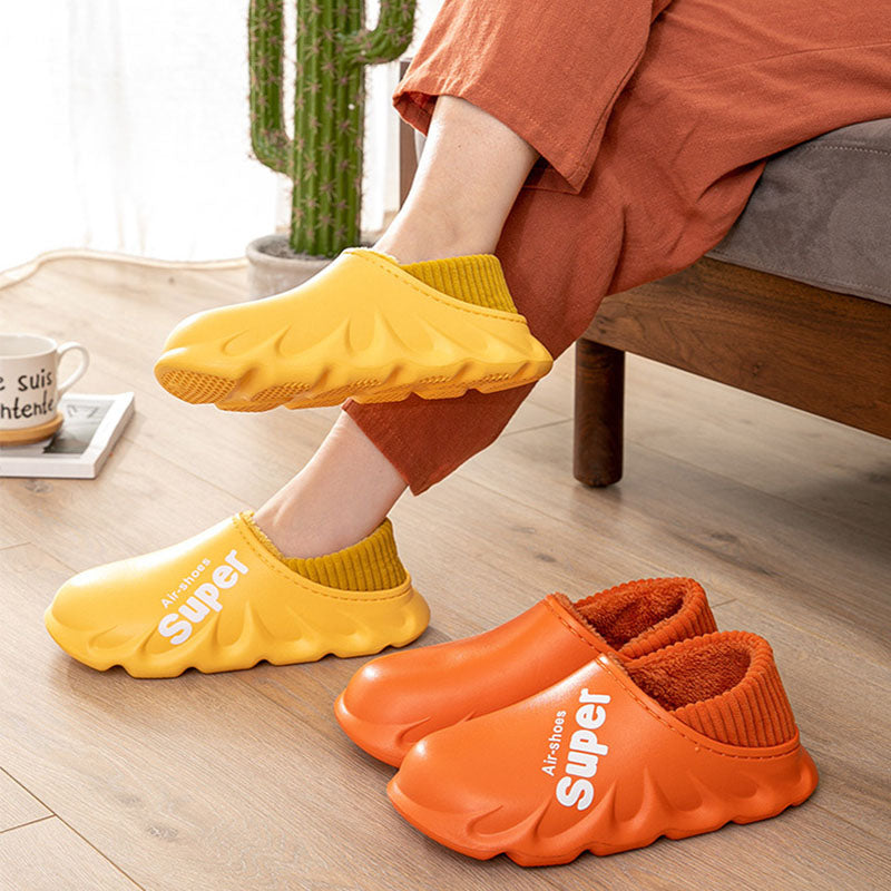 Home Slippers EVA Waterproof Warm Plush Indoor Shoes Couple Couple Shoes ShopOnlyDeal