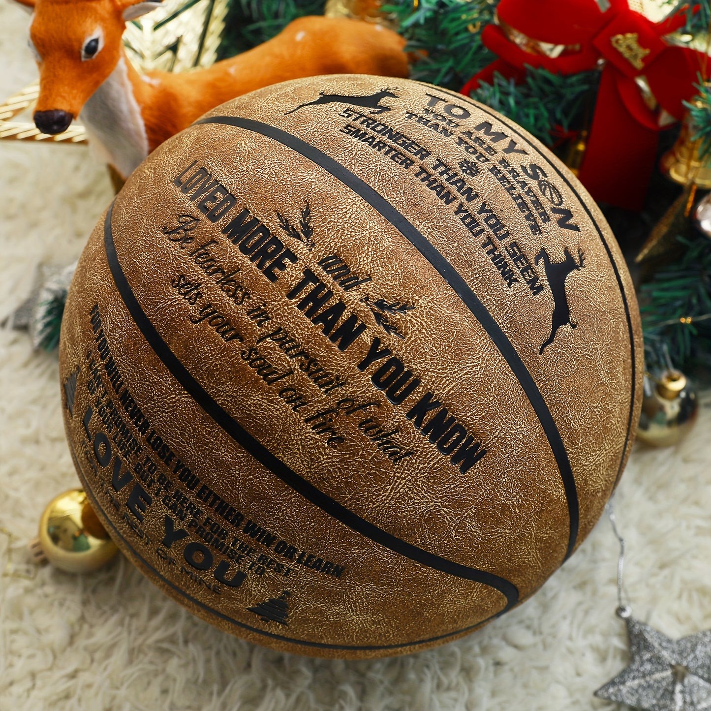 Basketball To My Son - You Are Braver Than You Believe - Ideal Gift For Christmas/birthday/thanksgiving Day/holiday/new Year (with Pump) - Temu ShopOnlyDeal