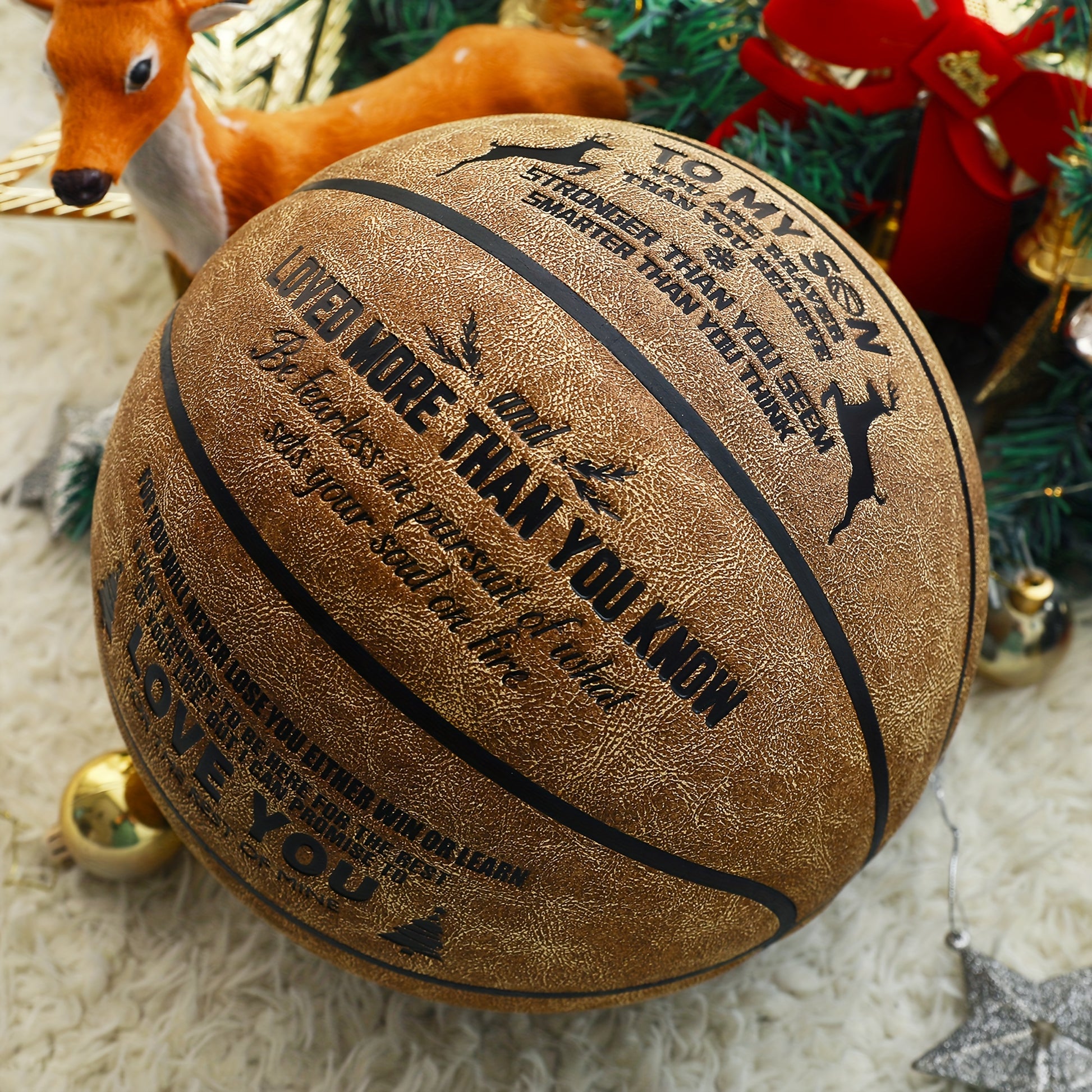 Basketball To My Son - You Are Braver Than You Believe - Ideal Gift For Christmas/birthday/thanksgiving Day/holiday/new Year (with Pump) - Temu ShopOnlyDeal