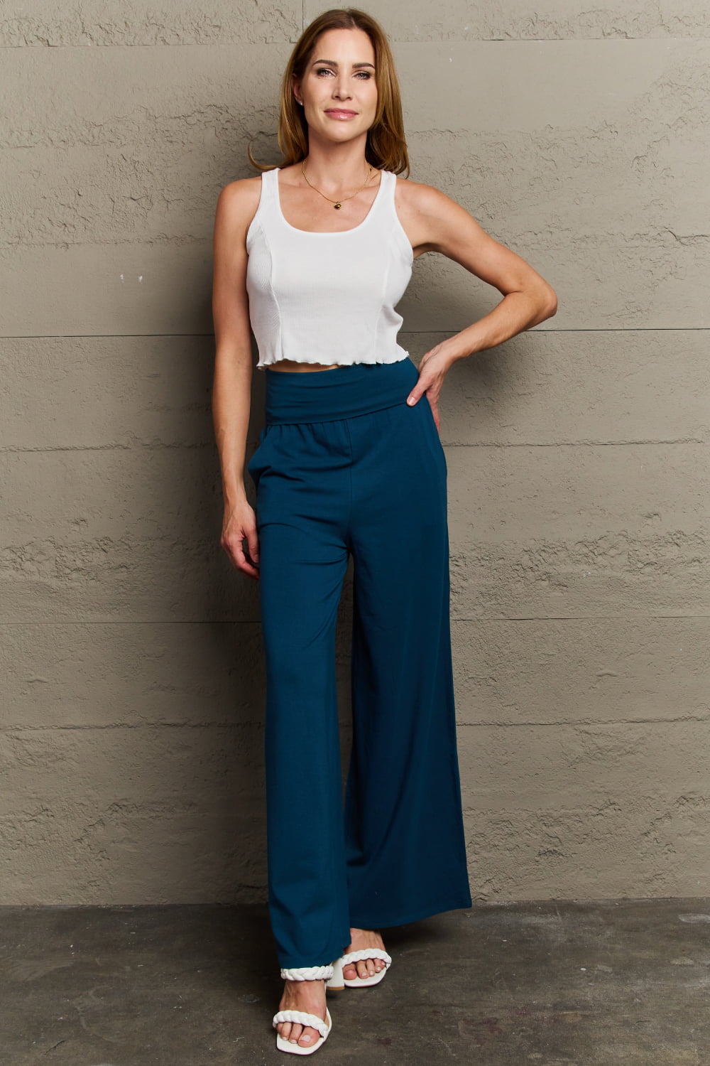 Cultivate Your Style: Embrace Culture Code's My Best Wish Full Size High Waisted Palazzo Pants for Ultimate Comfort and Chic Fashion ShopOnlyDeal