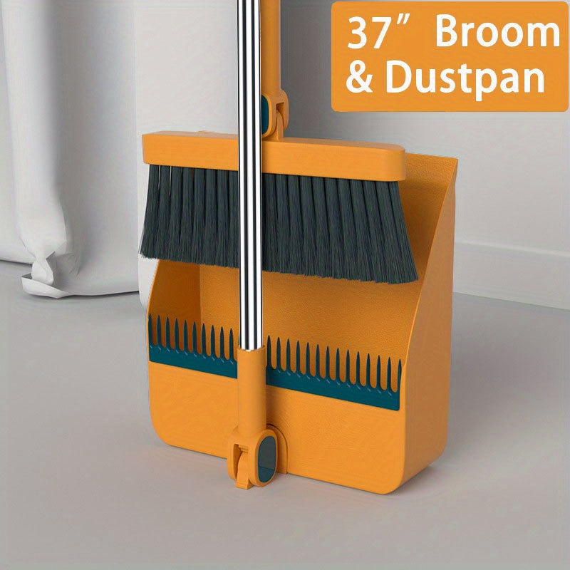 Upright Broom And Dustpan Set For Home And Office - Perfect For Sweeping Wood Floors, Pet Hair, And More - Indoor Housewarming Gift - - Temu ShopOnlyDeal