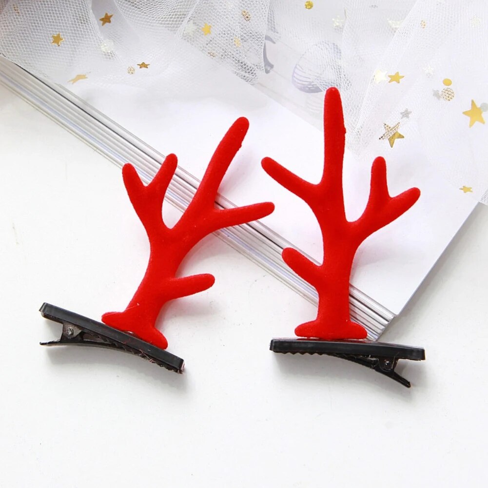 Christmas Elk Ear Hair Clip 2pcs/Set Fashion Women Girl Christmas Hairpin Xmas Party Barrettes For Kids Cosplay Headwear Gifts ShopOnlyDeal