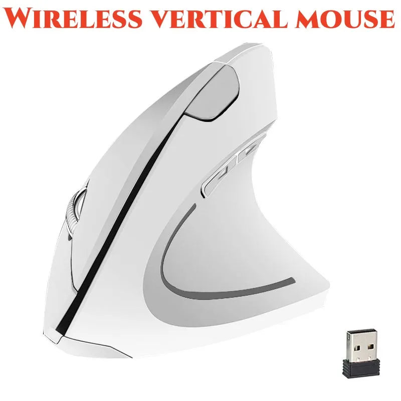 3  DPI 2.4G Wireless  Vertical  Mouse  White /black  6 Buttons  Mouse for Windows/Mac/Chromebook/Linux/Notebook/Laptop/Computer ShopOnlyDeal