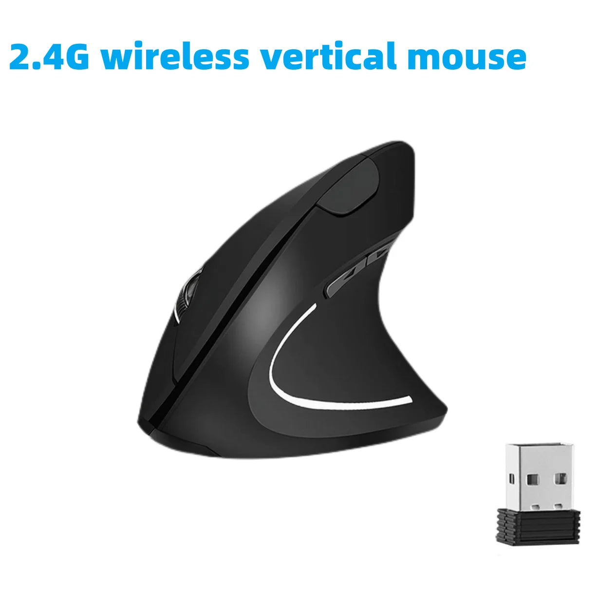 3  DPI 2.4G Wireless  Vertical  Mouse  White /black  6 Buttons  Mouse for Windows/Mac/Chromebook/Linux/Notebook/Laptop/Computer ShopOnlyDeal