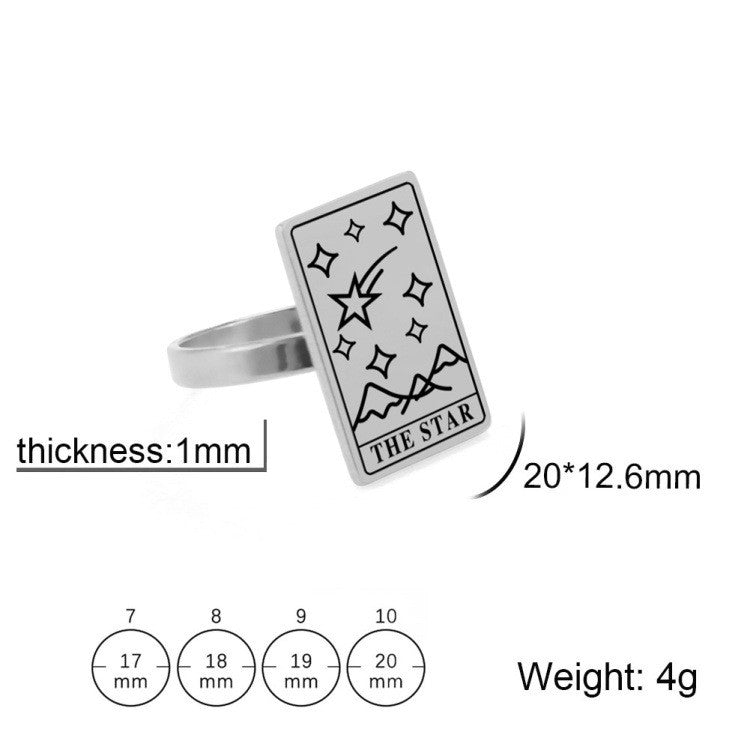 Tarot Steel Ring Men's And Women's Stainless ShopOnlyDeal