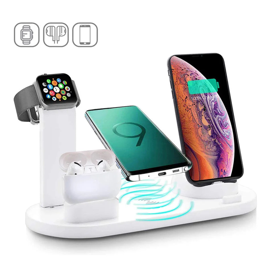 30W 7 in 1 Wireless Charger Stand Pad For iPhone 14 13 12 11 XR Apple Watch Airpods Pro iWatch 8 7 6  Fast Charging Dock Station ShopOnlyDeal