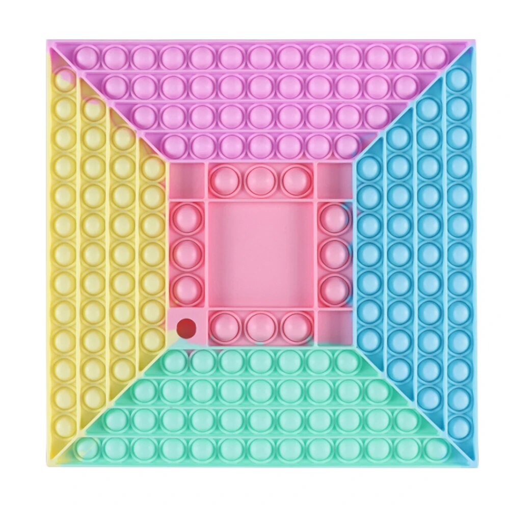 30cm Push Bubble Fidget Toys Large Checkerboard Stress Relief Puzzle Toy Adult Kids Antistress Two Player Chess Game Sensory Toy ShopOnlyDeal