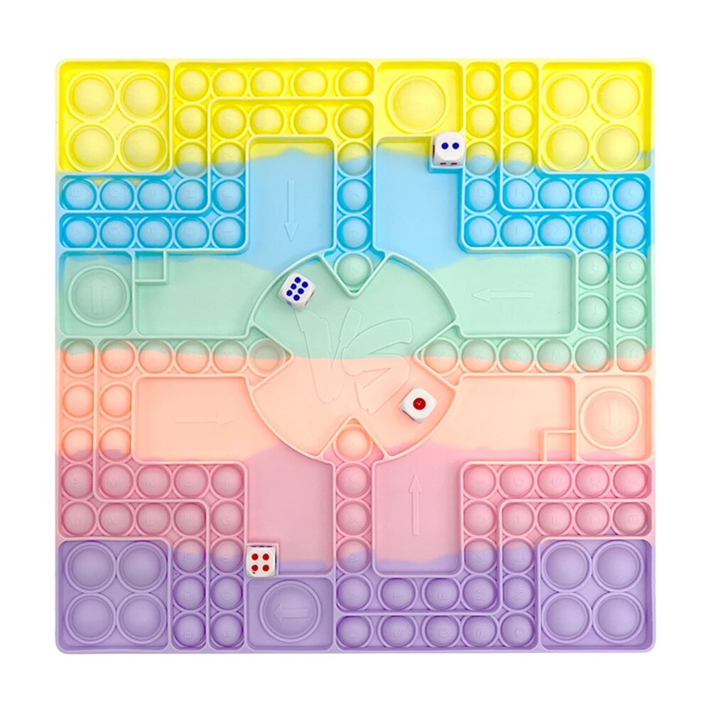 30cm Push Bubble Fidget Toys Large Checkerboard Stress Relief Puzzle Toy Adult Kids Antistress Two Player Chess Game Sensory Toy ShopOnlyDeal