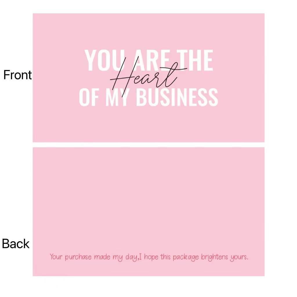 30pcs Thank You Cards For Shipping Packaging Pink You are the Heart of My Business Cards  Gift Wrapping Valentine's Day Wedding Uptrends