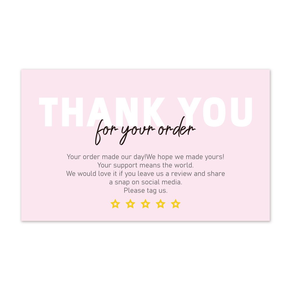 30pcs Thank You Cards For Shipping Packaging Pink You are the Heart of My Business Cards  Gift Wrapping Valentine's Day Wedding Uptrends