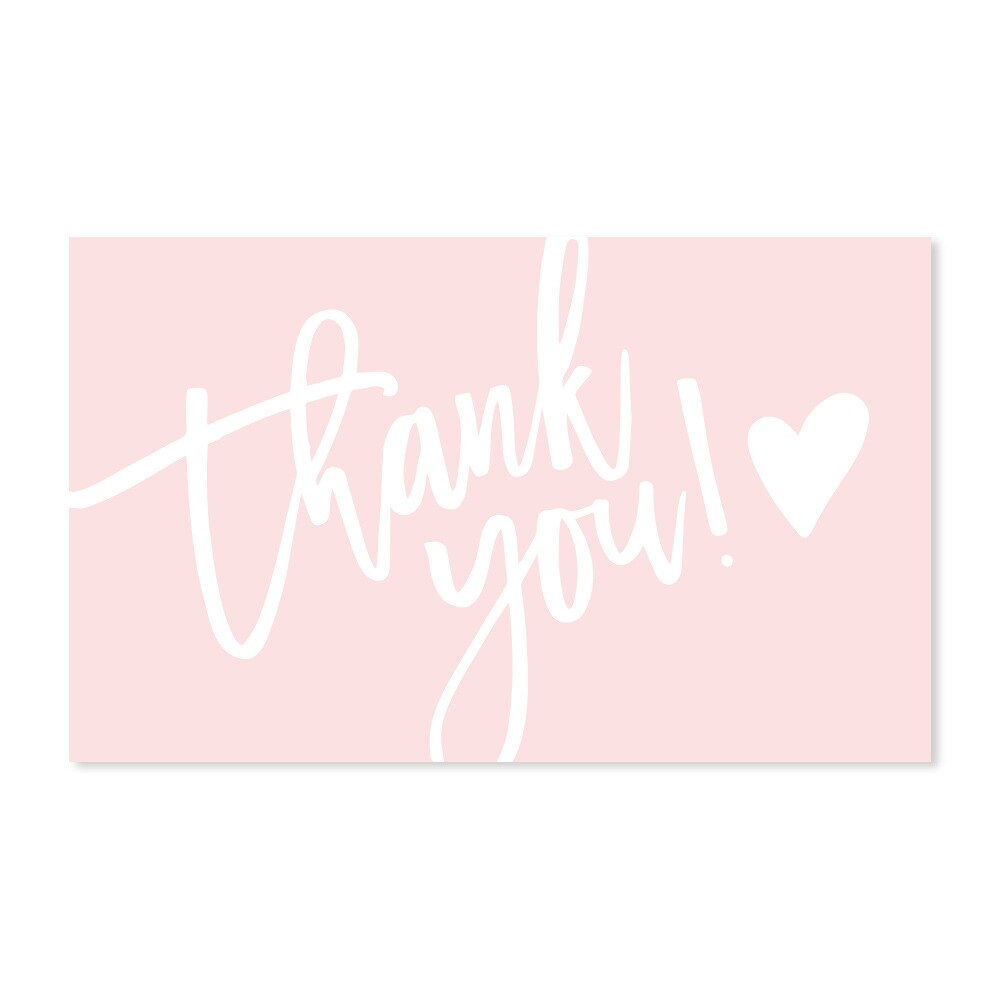 30pcs Thank You Cards For Shipping Packaging Pink You are the Heart of My Business Cards  Gift Wrapping Valentine's Day Wedding Uptrends