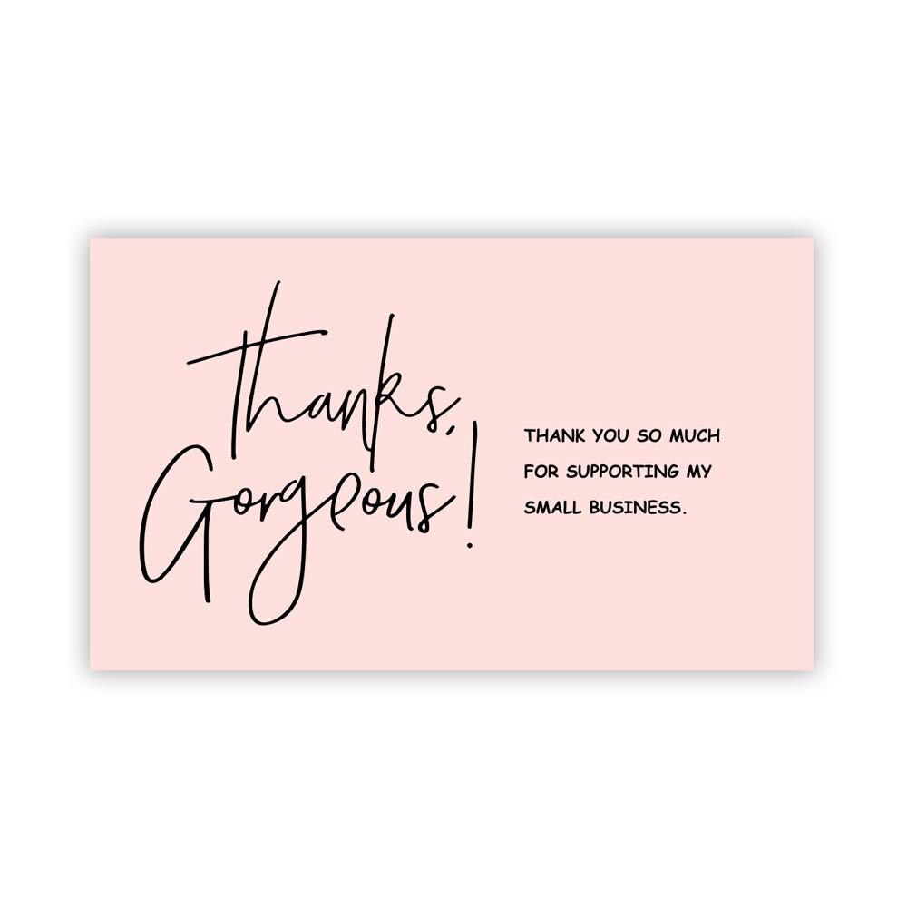 30pcs Thank You Cards For Shipping Packaging Pink You are the Heart of My Business Cards  Gift Wrapping Valentine's Day Wedding Uptrends