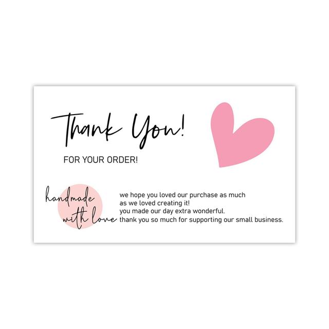 30pcs Thank You Cards For Shipping Packaging Pink You are the Heart of My Business Cards  Gift Wrapping Valentine's Day Wedding Uptrends